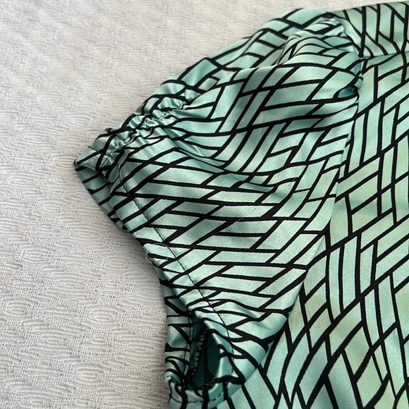 Suzy Shier Aqua colour Patterned shirt - Picture 4 of 7